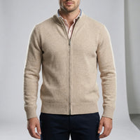 Men's Zip-Up Cardigan – Stylish Regular Fit for Versatile Comfort