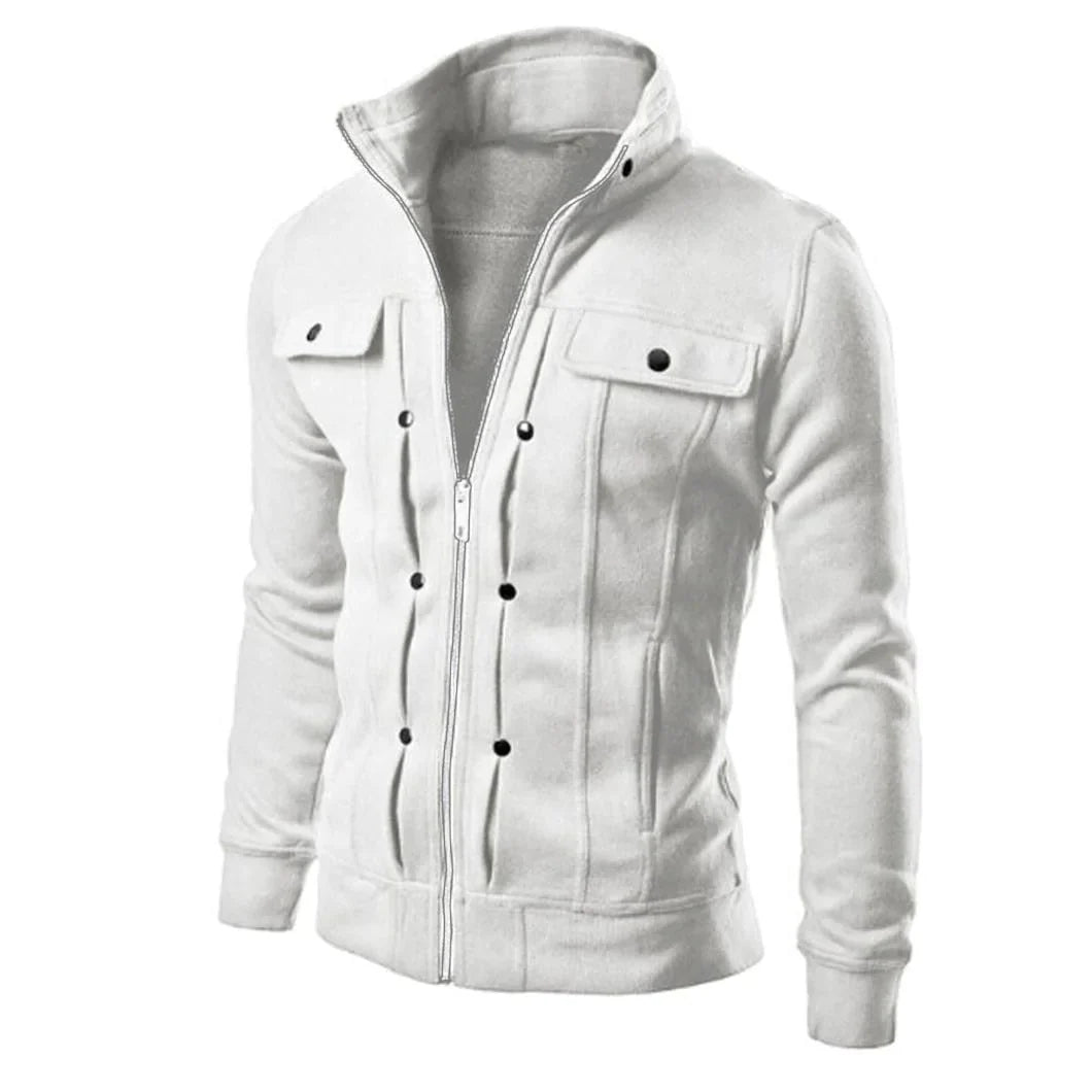 Men's Zip-Up Stand Collar Jacket