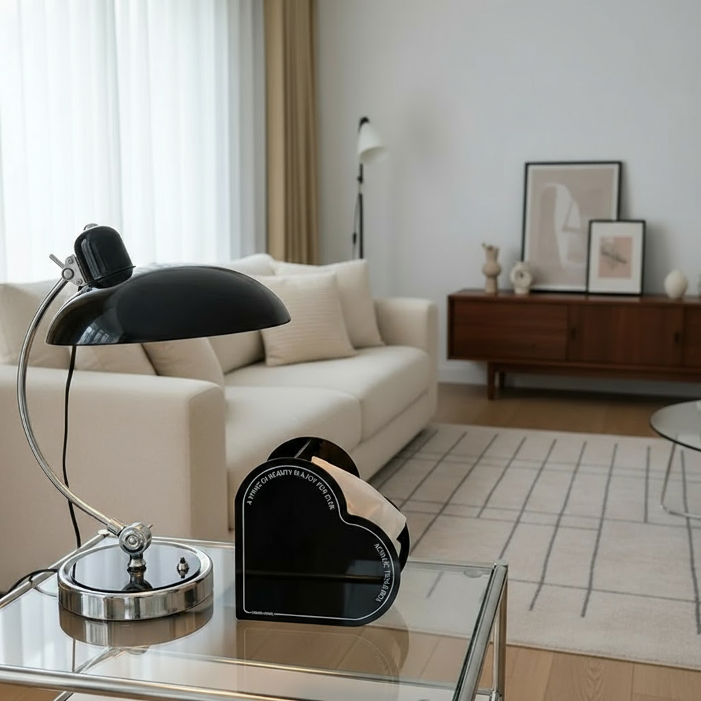 Metal Dome Table Lamp - Stylish Desk Light - Modern Bauhaus Design - Image 2