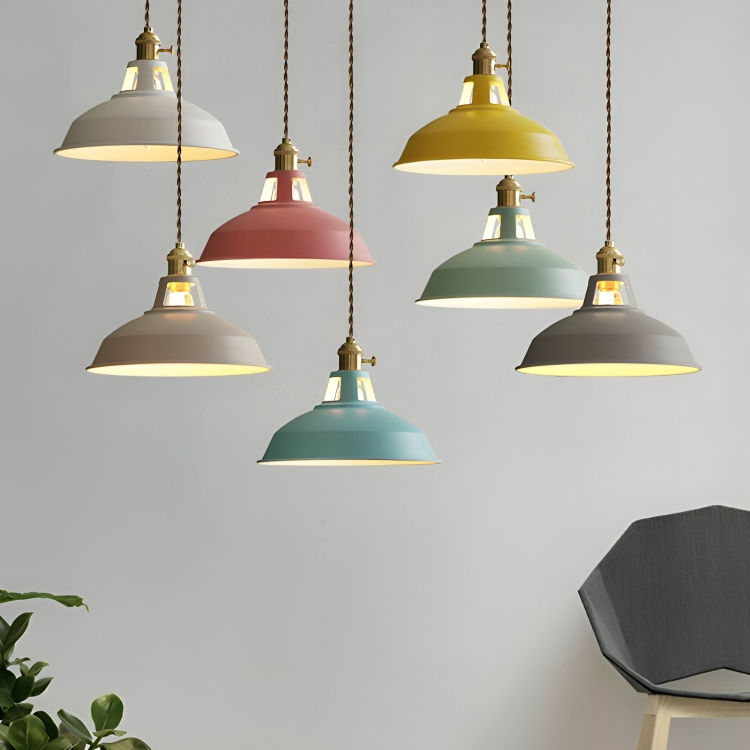 Metal Pendant Light - Industrial Style Lighting Fixture - Dining & Kitchen Island - Image 3