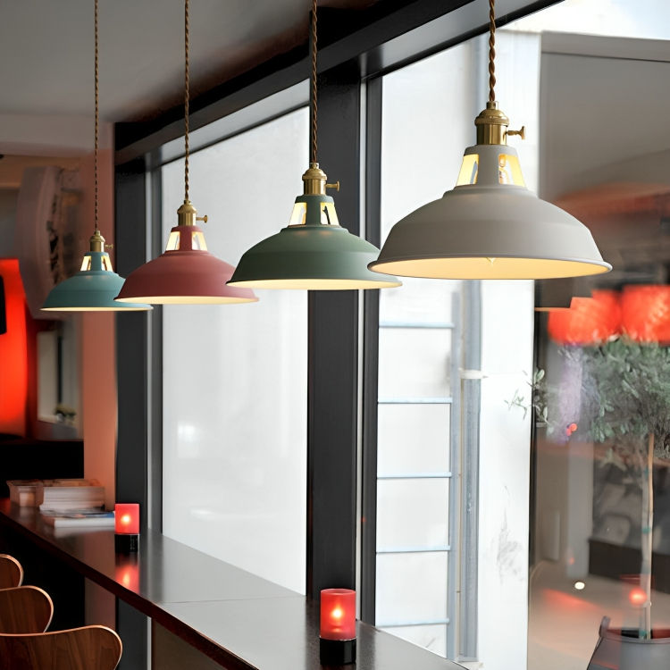 Metal Pendant Light - Industrial Style Lighting Fixture - Dining & Kitchen Island - Image 4