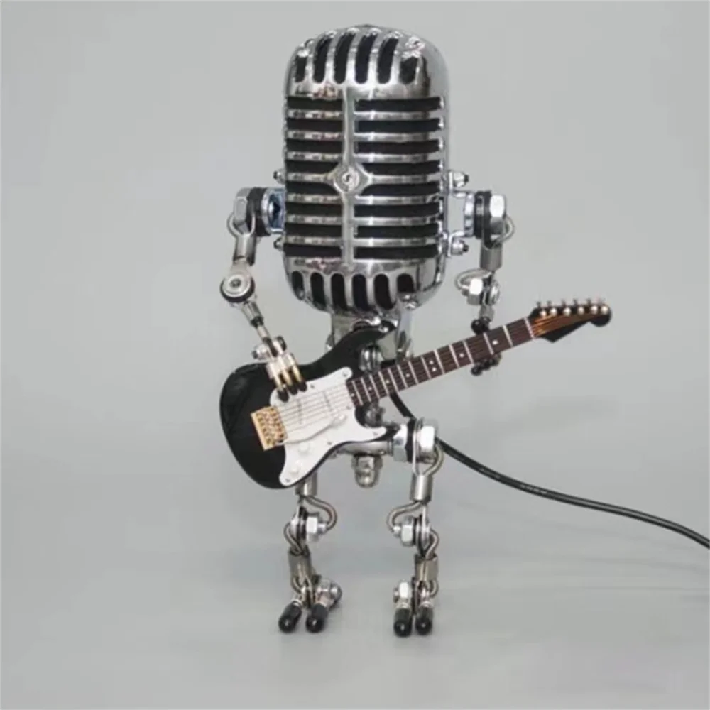 Microphone Robot Table Lamp - Music Inspired - Novelty Desk Light - Image 1