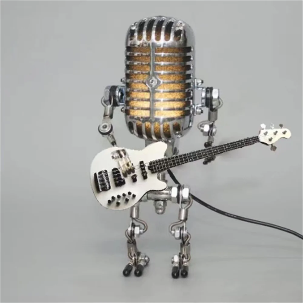 Microphone Robot Table Lamp - Music Inspired - Novelty Desk Light - Image 2