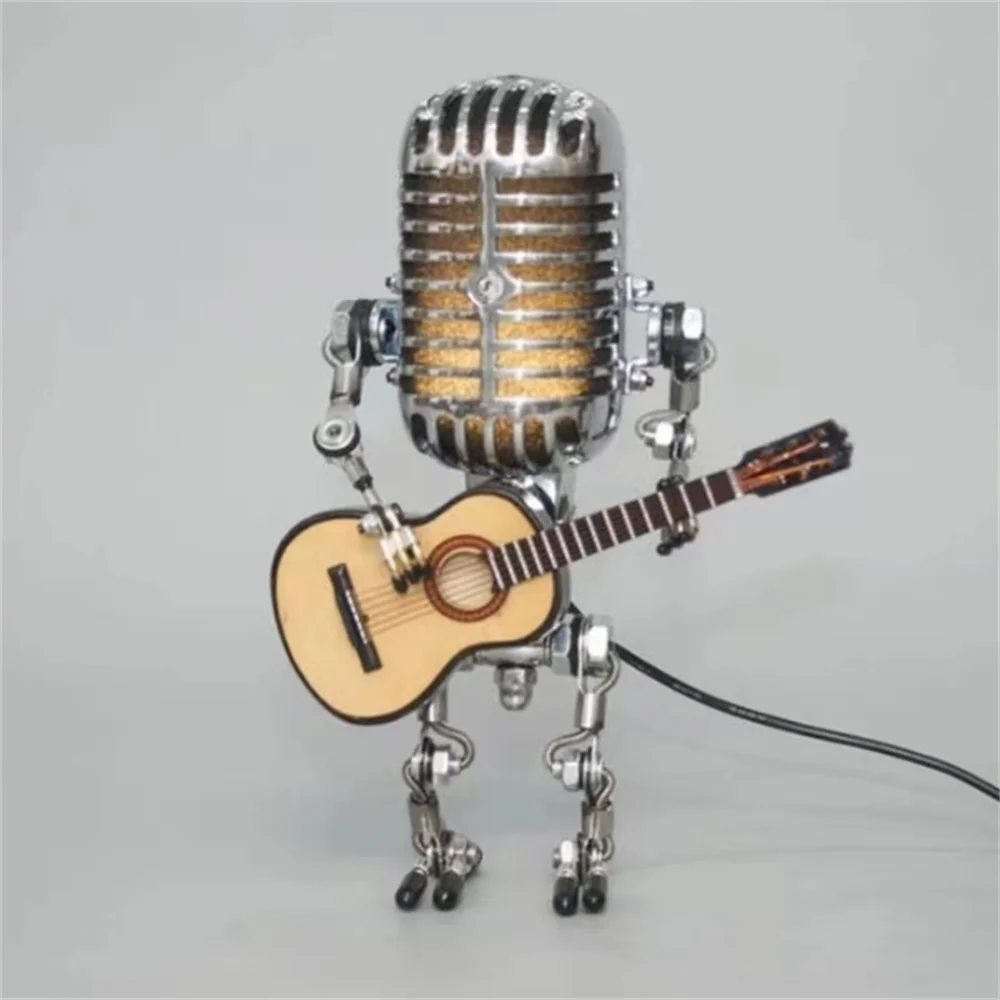 Microphone Robot Table Lamp - Music Inspired - Novelty Desk Light - Image 3