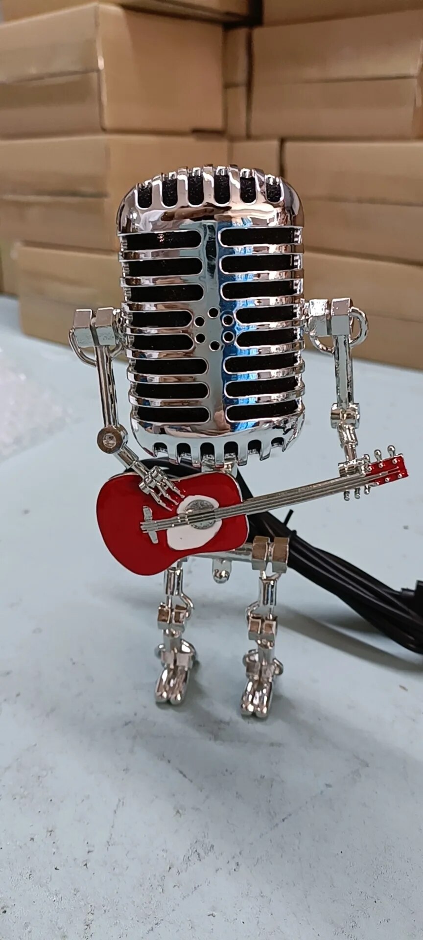 Microphone Robot Table Lamp - Music Inspired - Novelty Desk Light - Image 4
