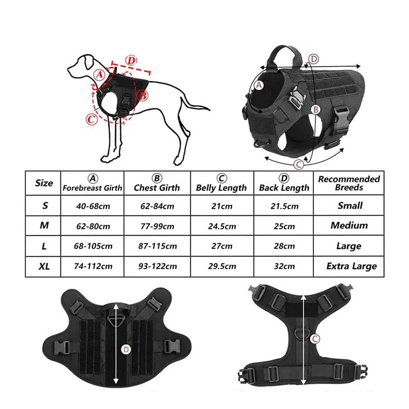 Military-Style Dog Harness – Anti-Pull Harness for Control & Comfort