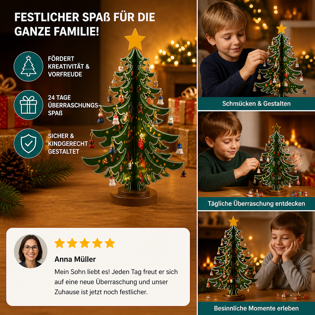 Mini Christmas Tree Ornament Advent Calendar – 24 Days Filled with Holiday Surprises