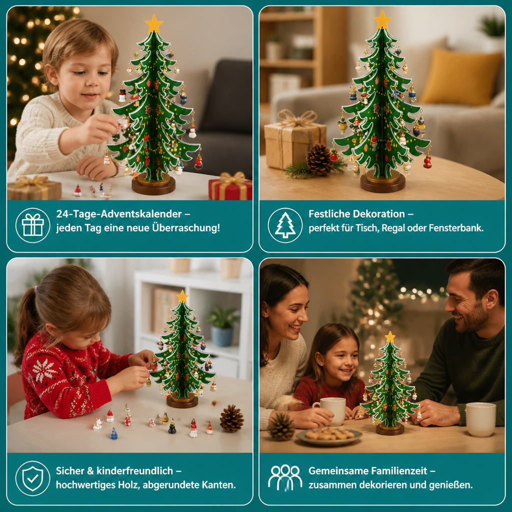 Mini Christmas Tree Ornament Advent Calendar – 24 Days Filled with Holiday Surprises
