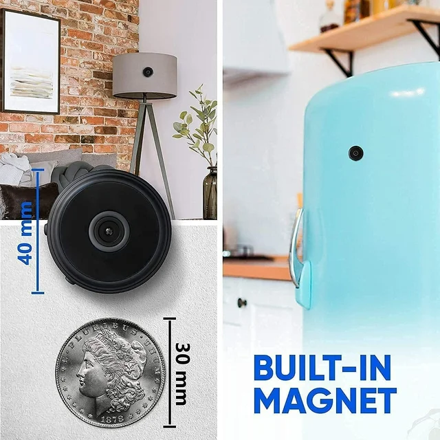 Mini Wireless Security Camera with HD Live Feed & Night Vision