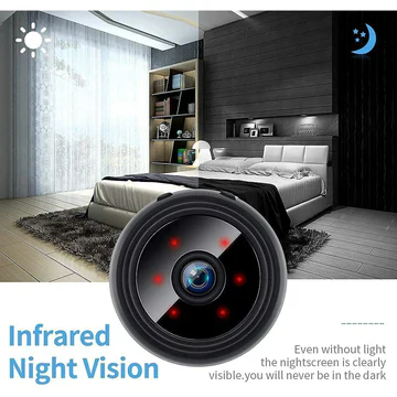 Mini Wireless Security Camera with HD Live Feed & Night Vision