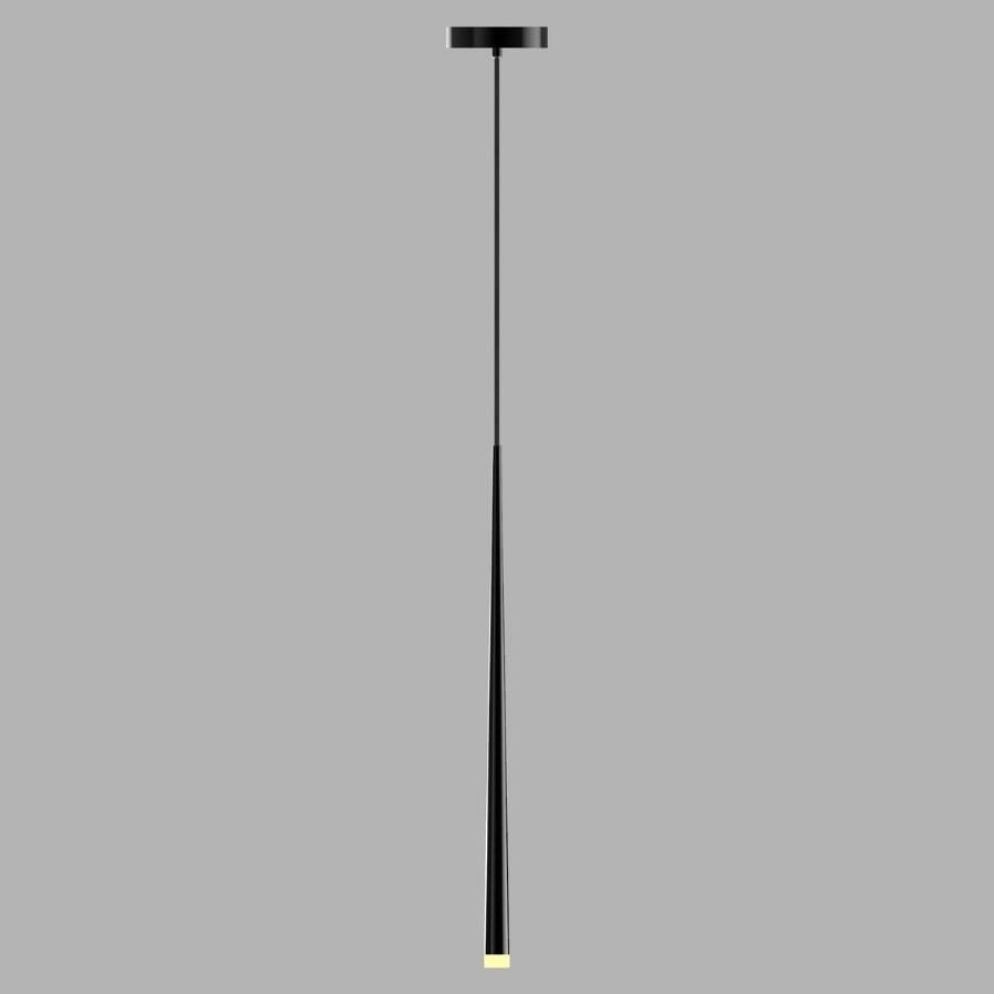 Minimalist Black Pendant Lamp - Modern Slim Hanging Light - Image 1