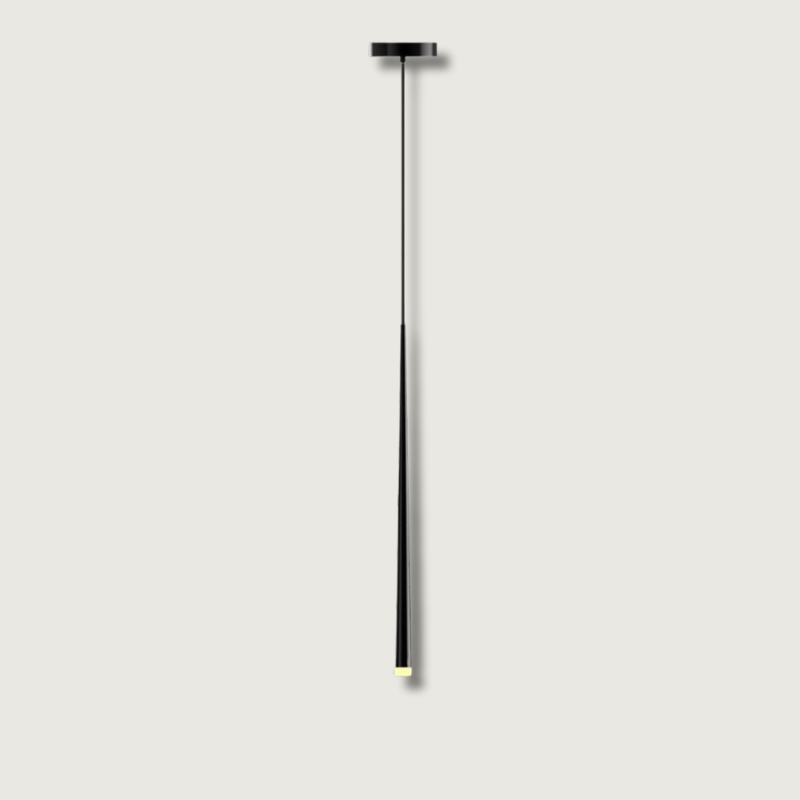 Minimalist Black Pendant Lamp - Modern Slim Hanging Light - Image 2