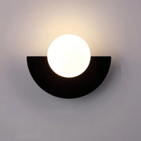 Minimalist Glass Globe Wall Light - Modern Iron Sconce - Stylish LED Fixture