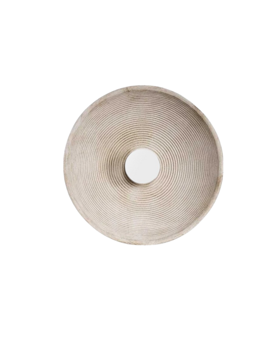 Minimalist Round Wall Lamp - Organic Wood - Modern Lighting - Image 1