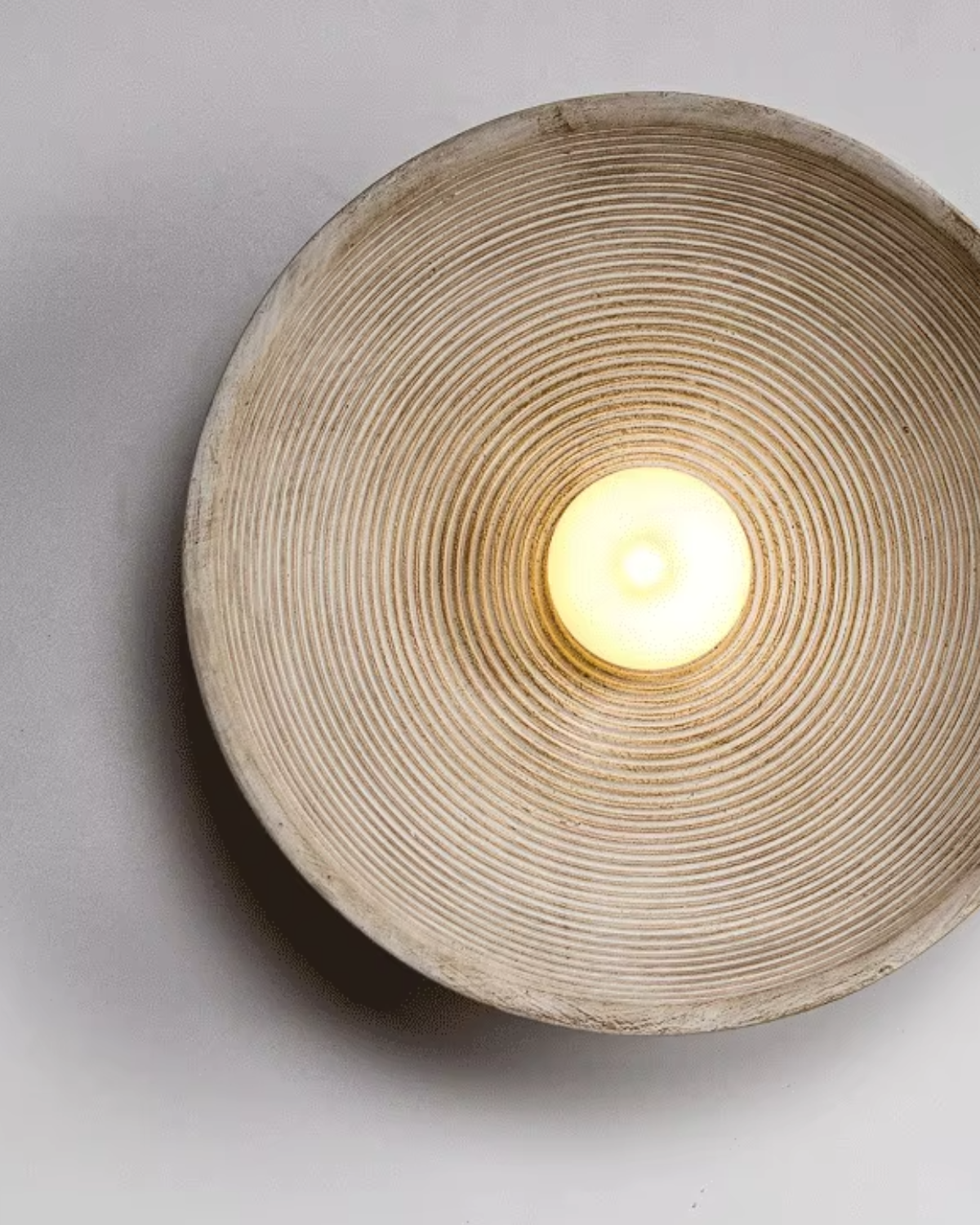 Minimalist Round Wall Lamp - Organic Wood - Modern Lighting - Image 3