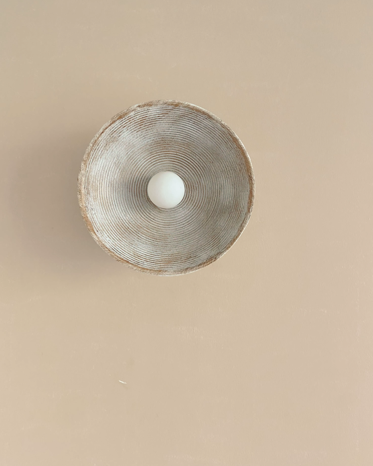Minimalist Round Wall Lamp - Organic Wood - Modern Lighting - Image 4