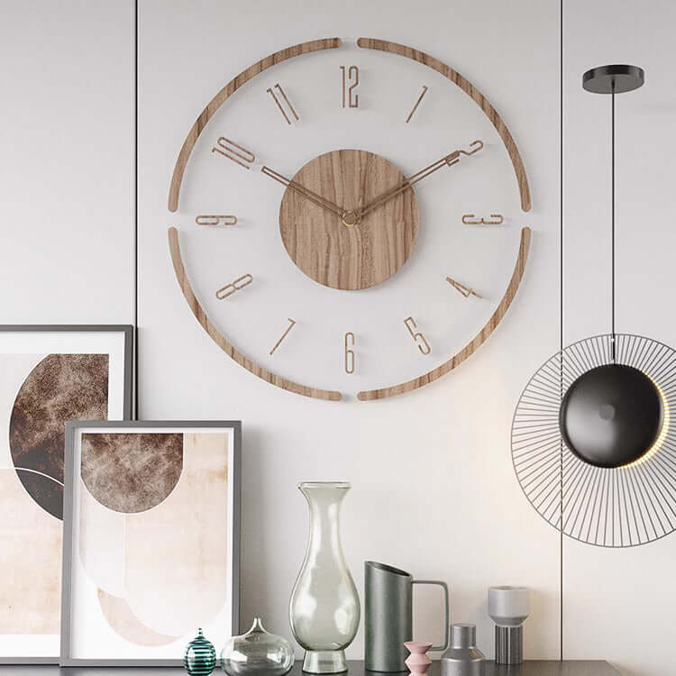 Minimalist Scandinavian Design Wooden Wall Clock