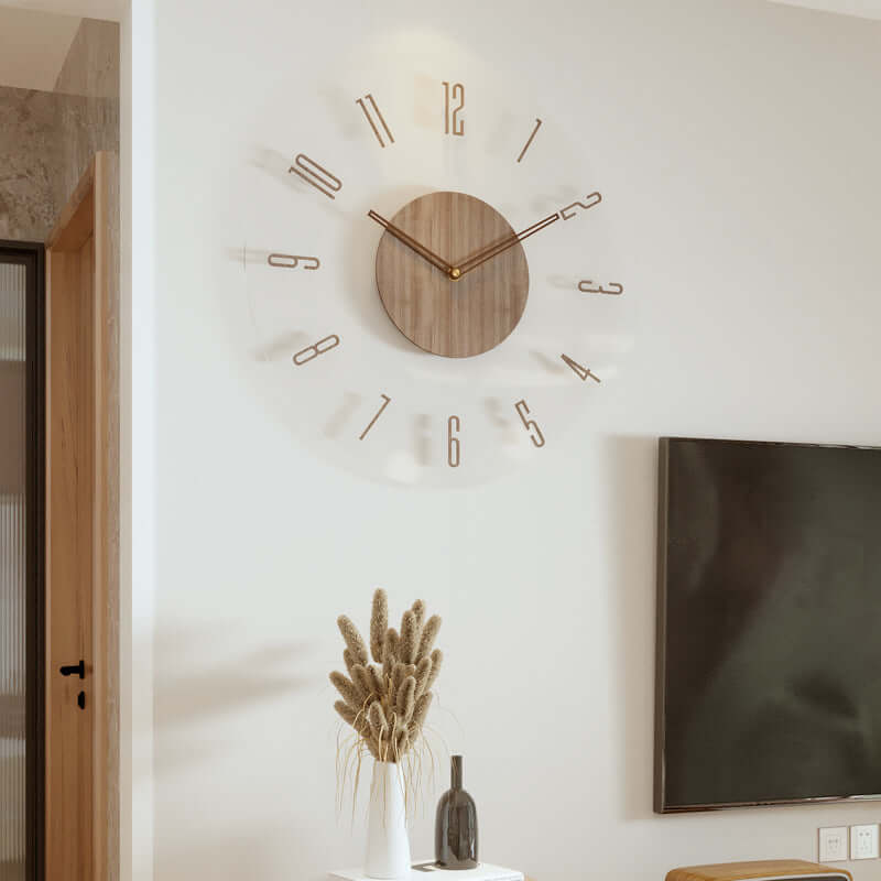 Minimalist Scandinavian Design Wooden Wall Clock