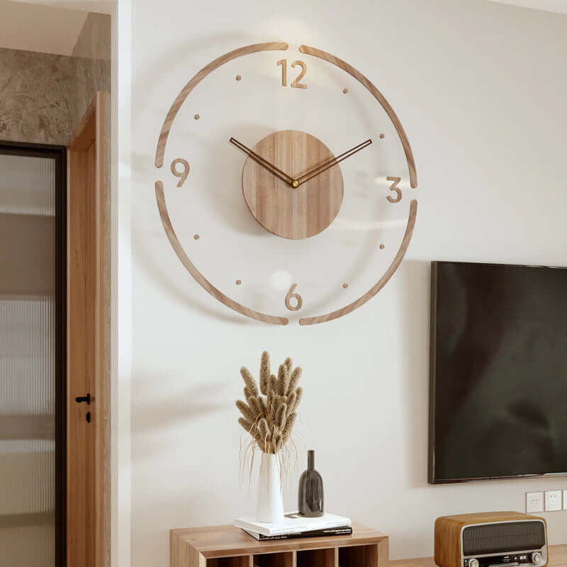 Minimalist Scandinavian Design Wooden Wall Clock