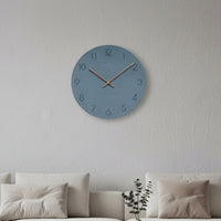 Minimalist Wall Clock - Scandinavian Style - Wooden Hands - Silent Movement - Home Decor