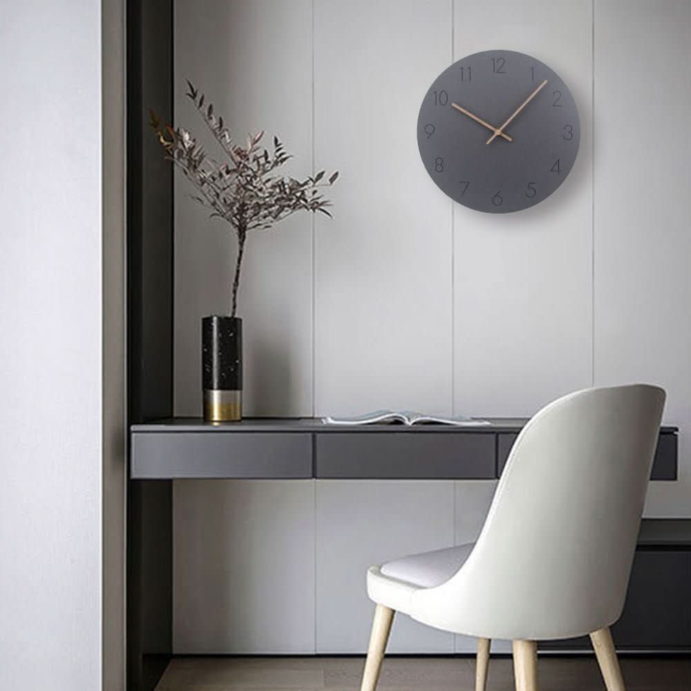 Minimalist Wall Clock - Scandinavian Style - Wooden Hands - Silent Movement - Home Decor - Image 2