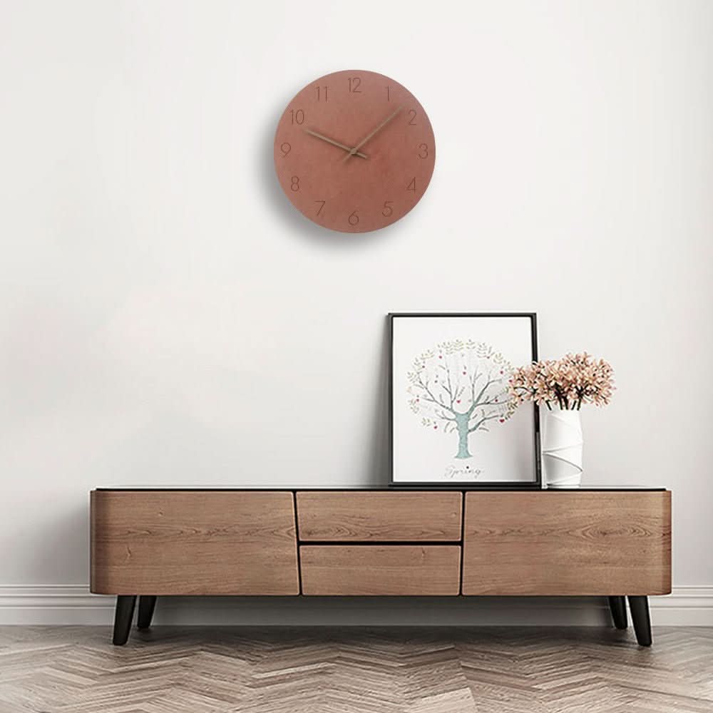 Minimalist Wall Clock - Scandinavian Style - Wooden Hands - Silent Movement - Home Decor - Image 3