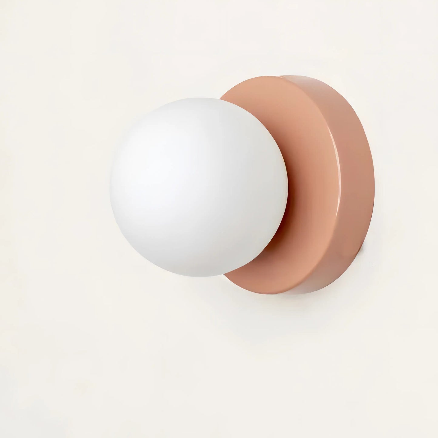 Minimalist Wall Lamp - Wooden Base - Modern White Glass Globe - G9 Fitting - Image 3