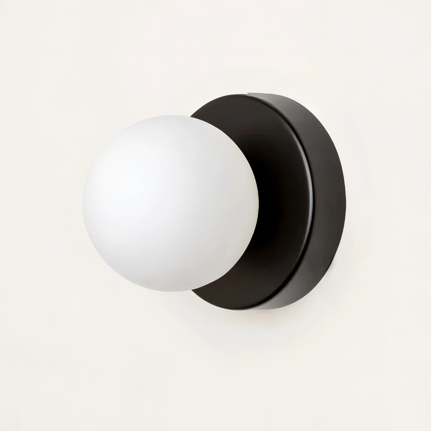 Minimalist Wall Lamp - Wooden Base - Modern White Glass Globe - G9 Fitting - Image 5