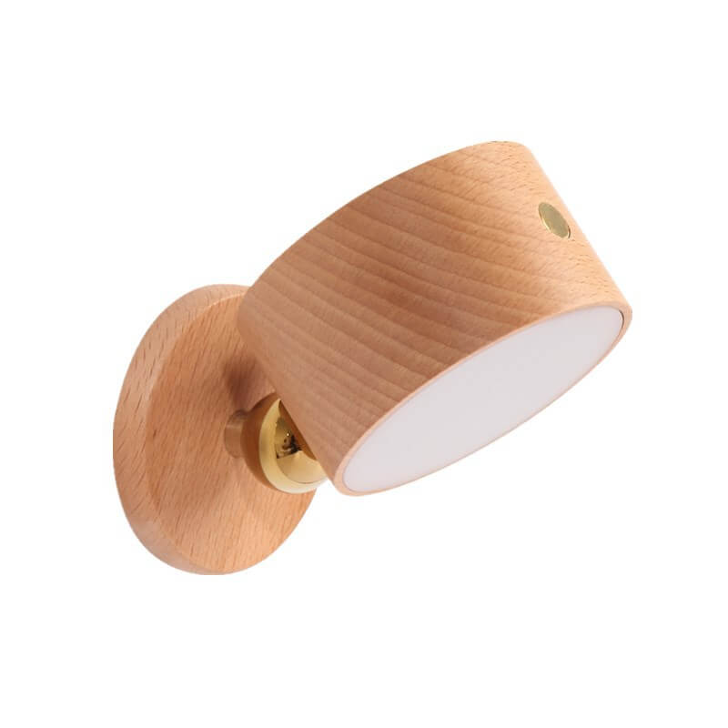 Minimalist Wooden Rechargeable LED Wall Light - Cordless Accent Lighting - Image 4