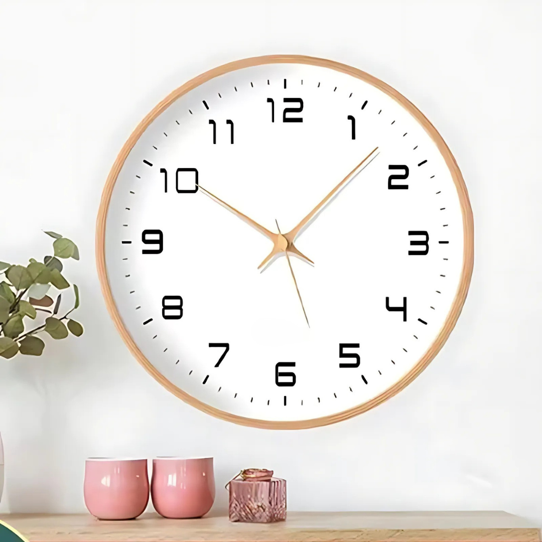 Minimalist Wooden Wall Clock - Modern Home Decor - Silent Movement - Image 1