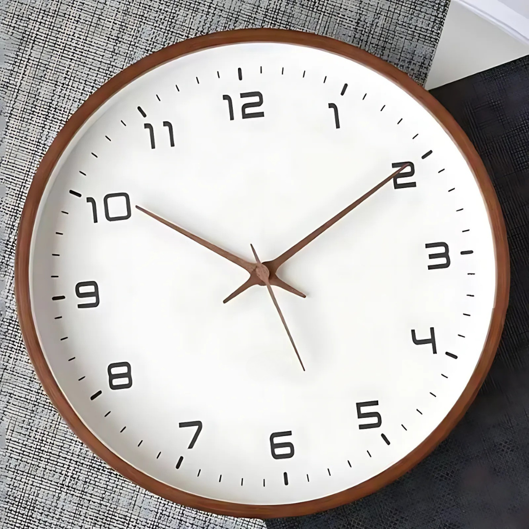 Minimalist Wooden Wall Clock - Modern Home Decor - Silent Movement - Image 3