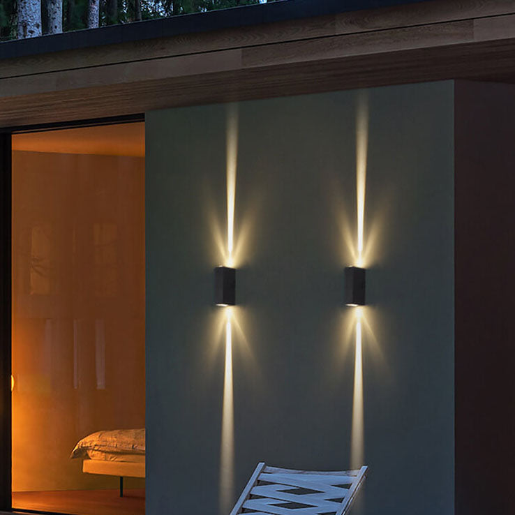 Modern Aluminium Outdoor Wall Light - Rectangular LED Sconce - Weatherproof Design - Image 2