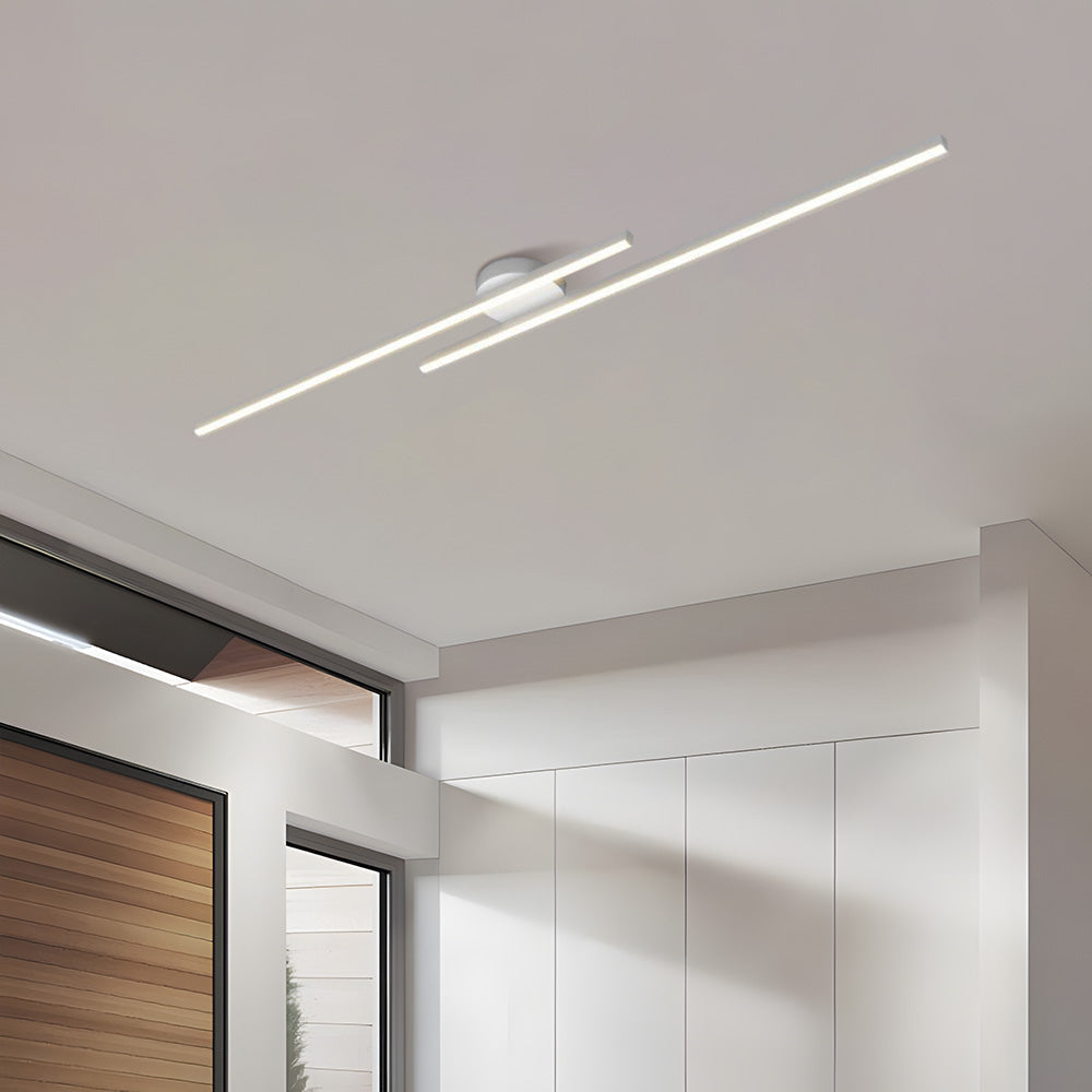 Modern Aluminium Semi Flush Mount LED Ceiling Light