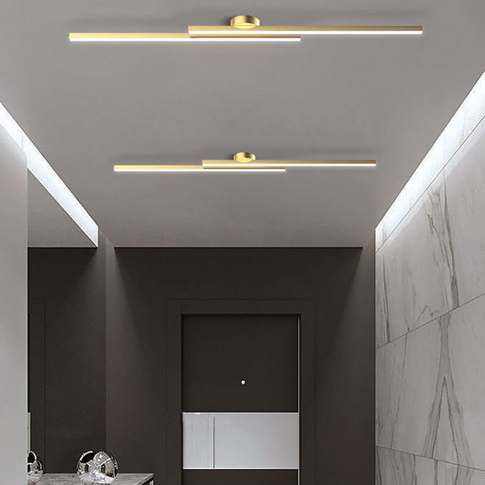 Modern Aluminium Semi Flush Mount LED Ceiling Light