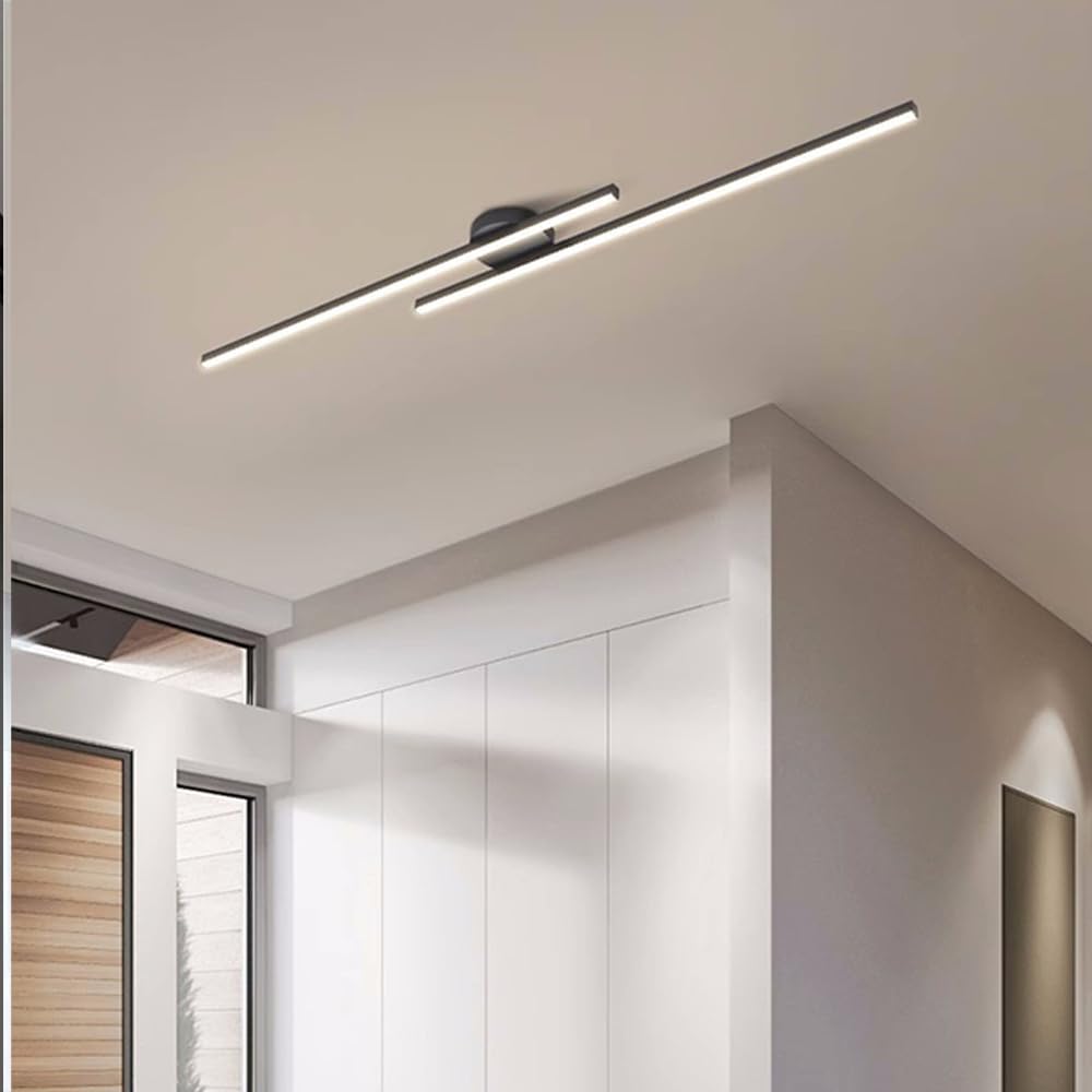 Modern Aluminium Semi Flush Mount LED Ceiling Light