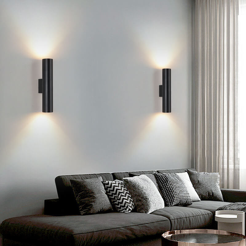 Modern Aluminum Cylinder Wall Sconce - LED 2-Light Fixture - Contemporary Style - Image 4