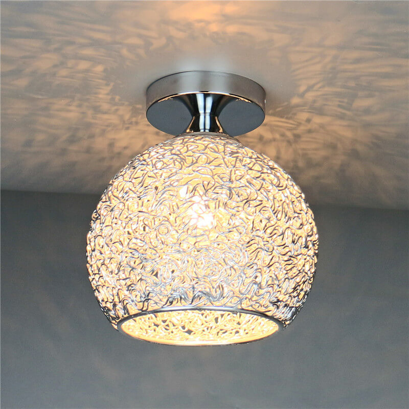 Modern Aluminum Dome Ceiling Light - Stylish Semi-Flush Mount Fixture - Image 1