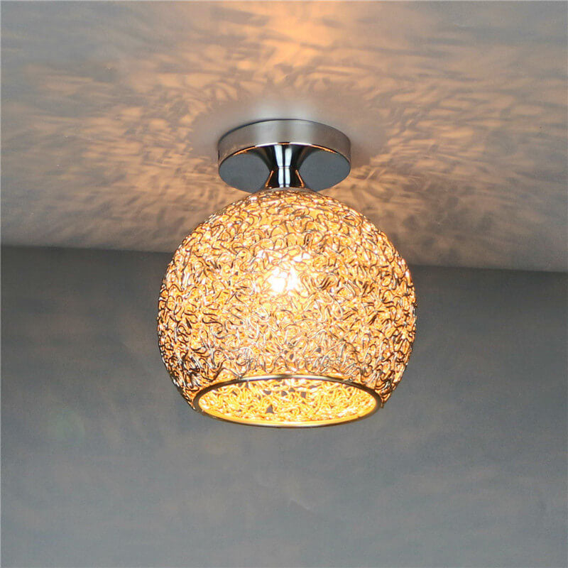 Modern Aluminum Dome Ceiling Light - Stylish Semi-Flush Mount Fixture - Image 10
