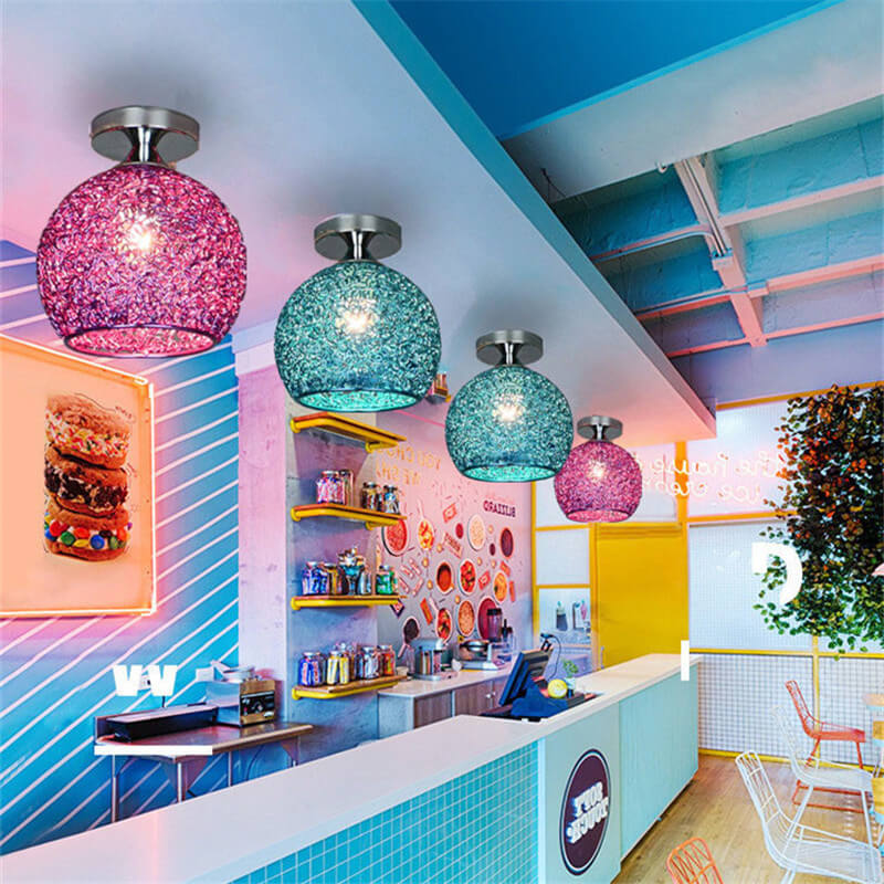 Modern Aluminum Dome Ceiling Light - Stylish Semi-Flush Mount Fixture - Image 3