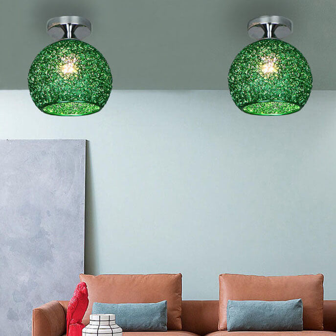 Modern Aluminum Dome Ceiling Light - Stylish Semi-Flush Mount Fixture - Image 4