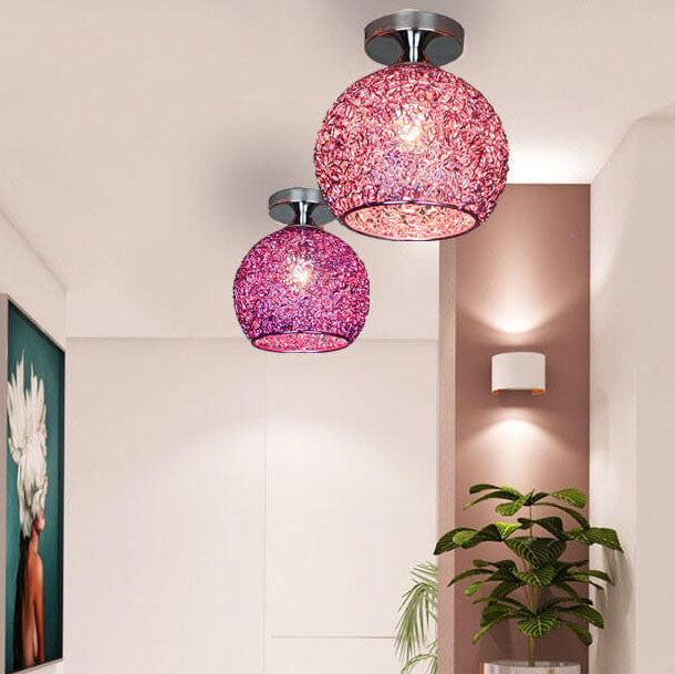 Modern Aluminum Dome Ceiling Light - Stylish Semi-Flush Mount Fixture - Image 6