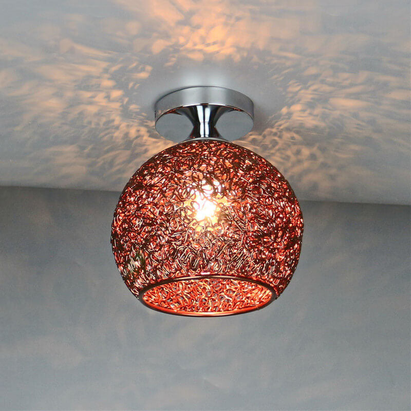 Modern Aluminum Dome Ceiling Light - Stylish Semi-Flush Mount Fixture - Image 9