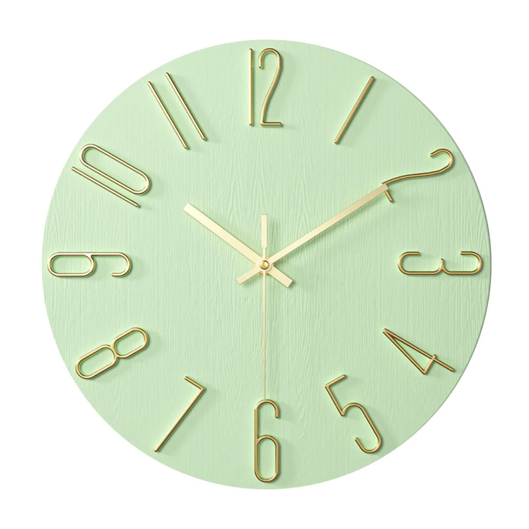 Modern Black Wall Clock - 30 cm Silent Minimalist Design