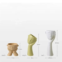 Modern Ceramic Face Vases - Abstract Home Decor - Unique Art Vases