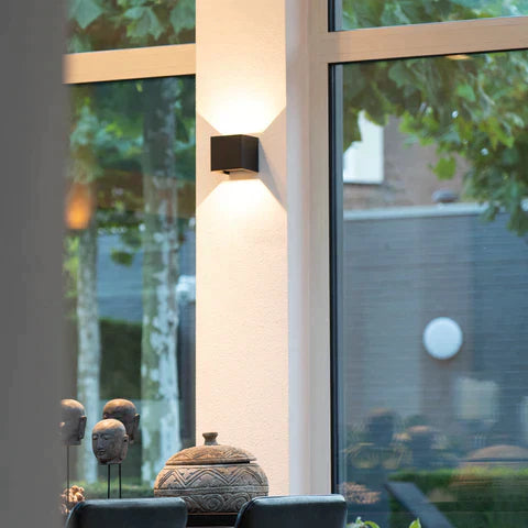 Modern Cube Wall Lamp - Matte Black Finish - Motion Sensor Option - Image 4