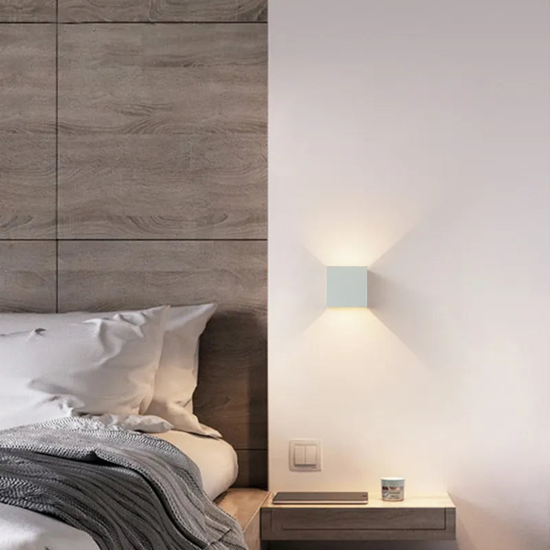 Modern Cube Wall Lamp - Matte Black Finish - Motion Sensor Option - Image 5