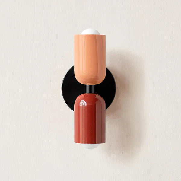 Modern Cylinder Wall Sconce - Metal & Plastic - Dual LED Light - Stylish Fixture - Image 14