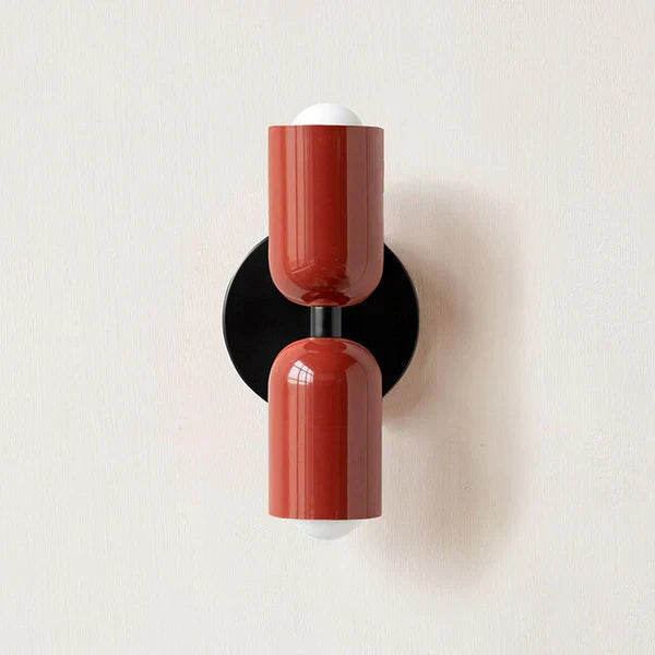 Modern Cylinder Wall Sconce - Metal & Plastic - Dual LED Light - Stylish Fixture - Image 3