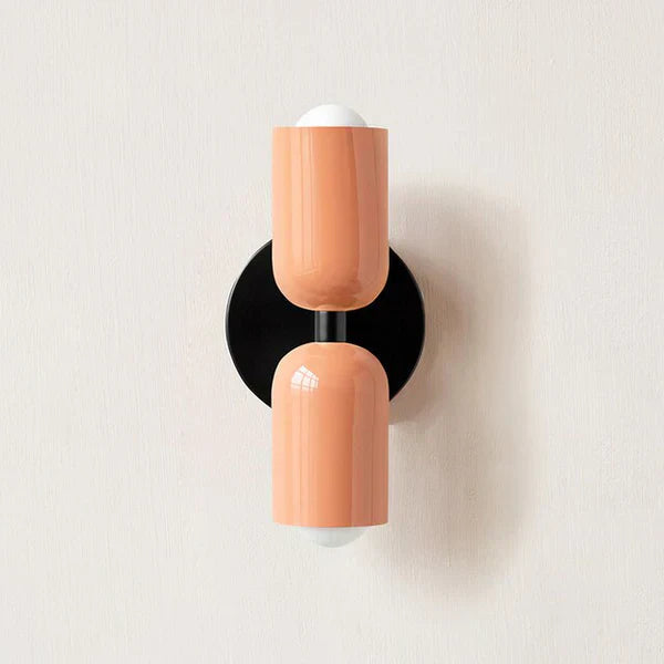 Modern Cylinder Wall Sconce - Metal & Plastic - Dual LED Light - Stylish Fixture - Image 4