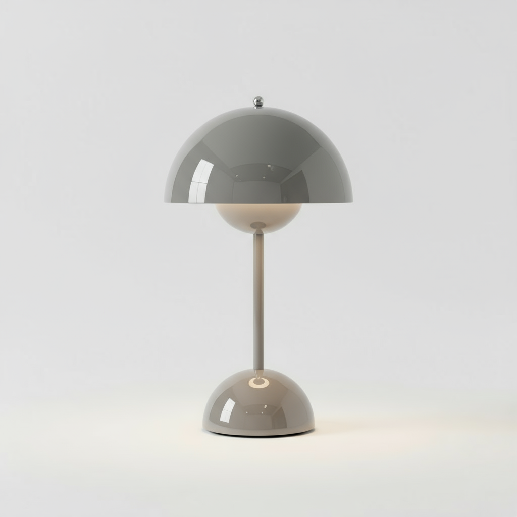 Modern Dome Table Lamp - Iron & Acrylic - Wireless LED Lighting - Image 6